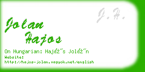 jolan hajos business card